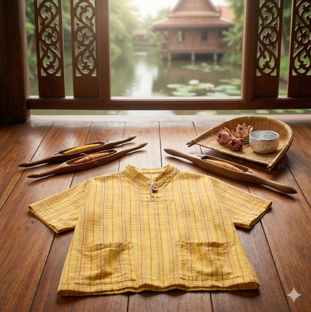 เสื้อคอจีน(งานทอมือ) 199฿ gemini generated image hbf5jehbf5jehbf5